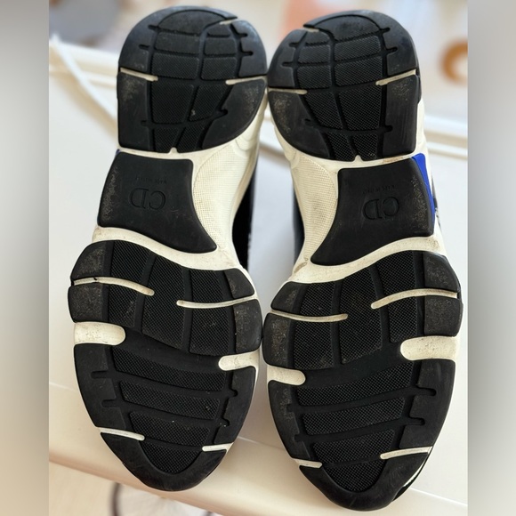 DIOR B22 Reflective sneakers “white & Blue” MEN, size 9 Preowned NO BOX - Picture 4 of 6